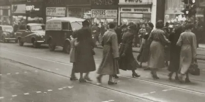 The controversial crossing on Briggate, Leeds. Click to enlarge