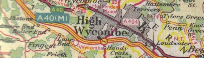 The A40(M) marked on a map. Proof, perhaps? Click to enlarge