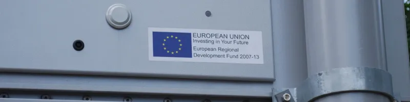 If you can get close enough to one of the signs, you'll find a sticker revealing who paid for them. Click to enlarge