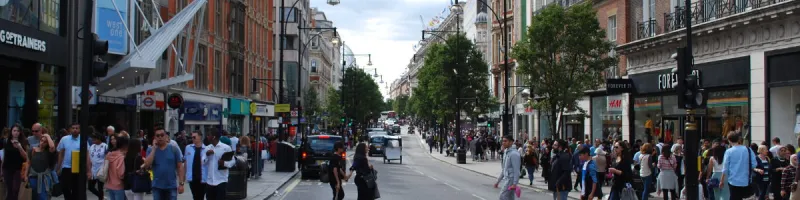 Oxford Street, part of the A40 but not open to most traffic. Click to enlarge