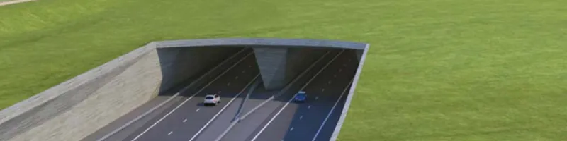An artist's impression of the A303 Stonehenge Tunnel, due to open in 2028. Click to enlarge