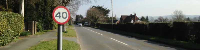 A miniature 40 sign - a "repeater" to remind you of the limit. Click to enlarge