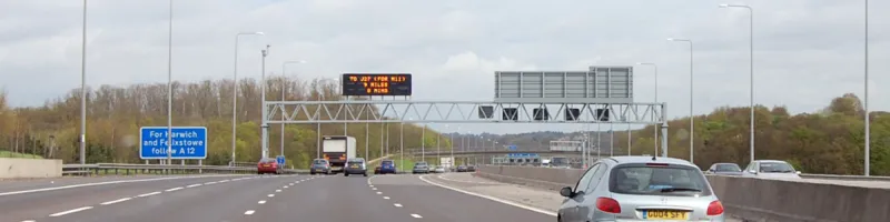 Drive it today: Ringway 3 in real life, better known as the M25 J28-29. Click to enlarge