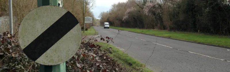 Is this National Speed Limit zone on the A224 an endangered species, or will driverless cars one day be trusted to go even faster here? Click to enlarge