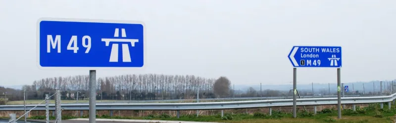 This way to the motorway you can't join yet! Click to enlarge