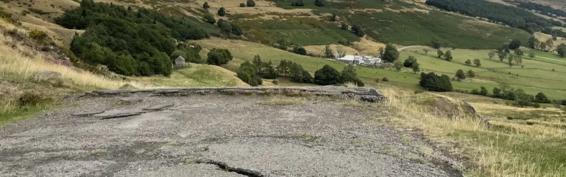 A sudden stop with a view of the valley below. Click to enlarge