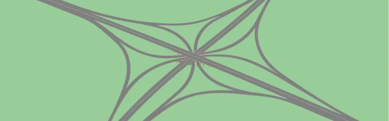 Drawing of a Four Level Stack, based on Almondsbury Interchange near Bristol