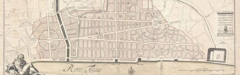 Christopher Wren's plan for London after the Great Fire. Click to enlarge