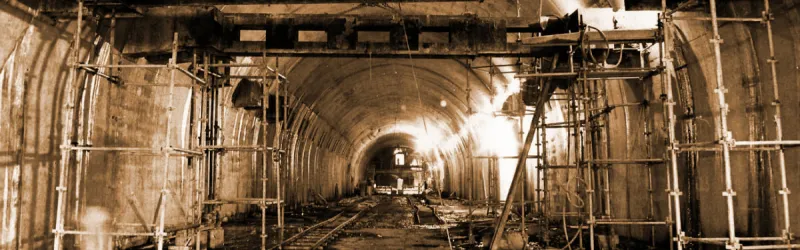 The second Dartford Tunnel, nearing completion in around 1980. Click to enlarge