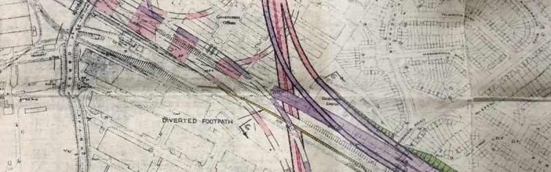 An engineering plan of Kidbrooke Interchange, from the 1968 Dover Radial Route scheme. Click to enlarge