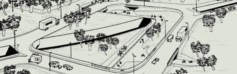 Artist's impression of the Tibbet's Corner underpass on the A3. It was built, but where would the road go next? Click to enlarge