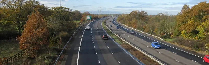 Is it a motorway? Nearly - it's the A3 Esher Bypass. Click to enlarge