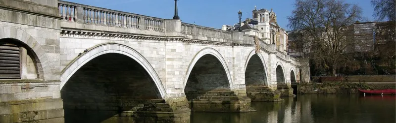 Richmond's handsome bridge, standing in the way of a dual carriageway through the town. Click to enlarge