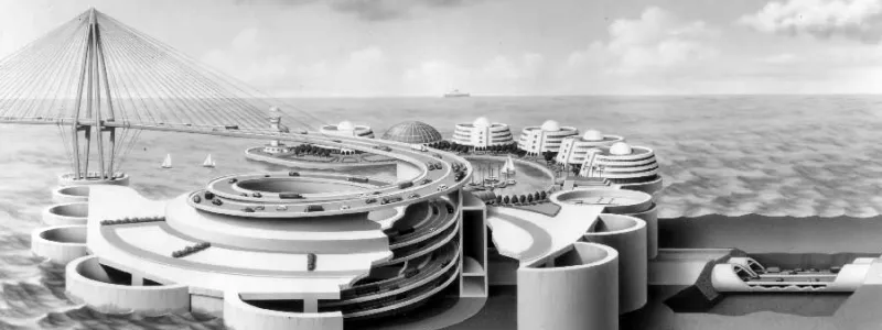 Artist's impression of one of the two artificial islands. Click to enlarge