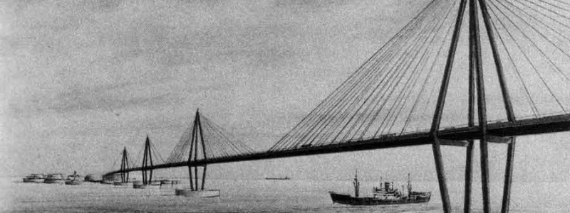 Sketch of one of EuroRoute's bridge structures. Click to enlarge