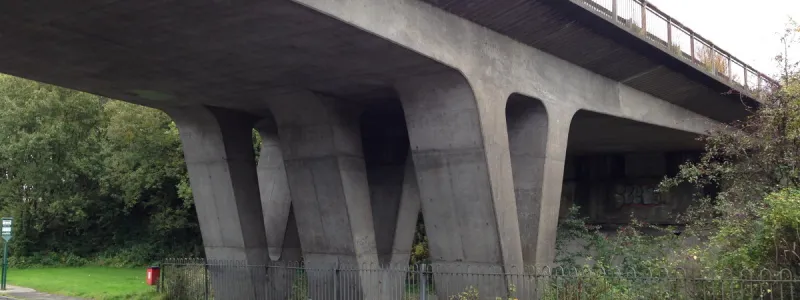 A flyover, brand new in 1964 and ready for inspection. Click to enlarge