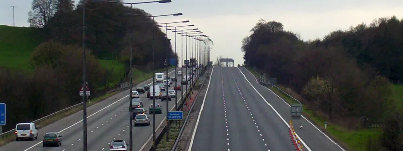 A closed motorway awaiting re-opening. Click to enlarge