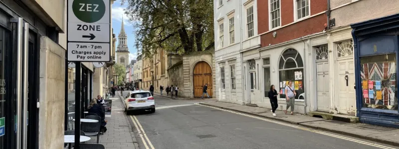Ship Street, part of the ZEZ, is the alley to the right. If a real effect is going to be had, more streets than this will have to be included. Click to enlarge
