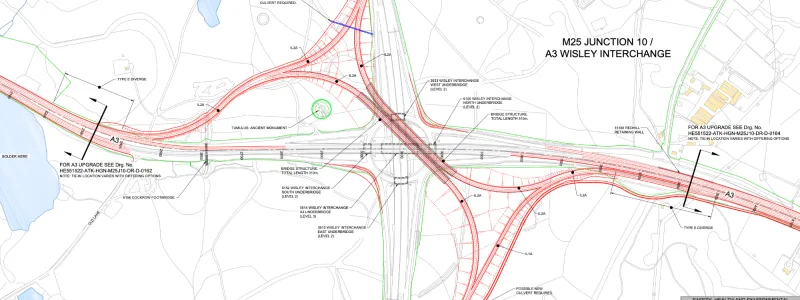 A rejected option for freeflow connections, and the first stage of a future four level stack junction. Click to enlarge