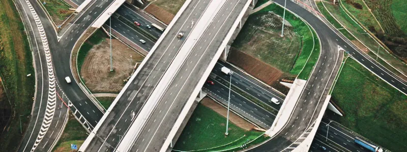 Ready to go: the three-level stacked roundabout at the M6 is finished but not yet open. Click to enlarge
