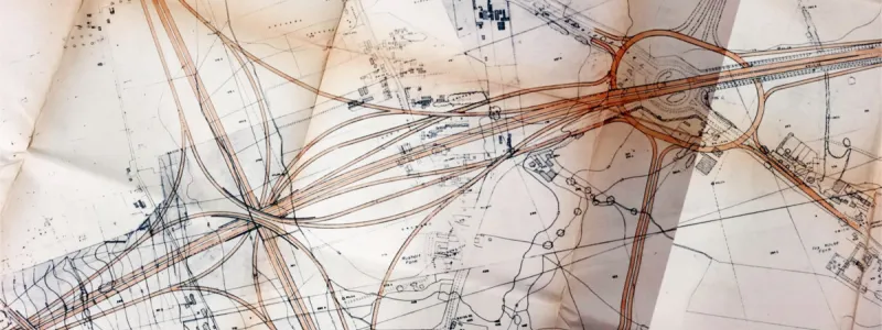 A 1966 Buckinghamshire County Council plan for Denham Interchange, prior to the addition of the Denham Spur. Click to enlarge