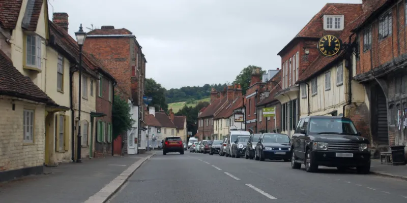 West Wycombe is a picturesque Chiltern village that appears quite unexpectedly after the slog through High Wycombe. Click to enlarge
