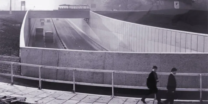 The Tibbet's Corner underpass seen on 2 December 1968, shortly after opening. Click to enlarge