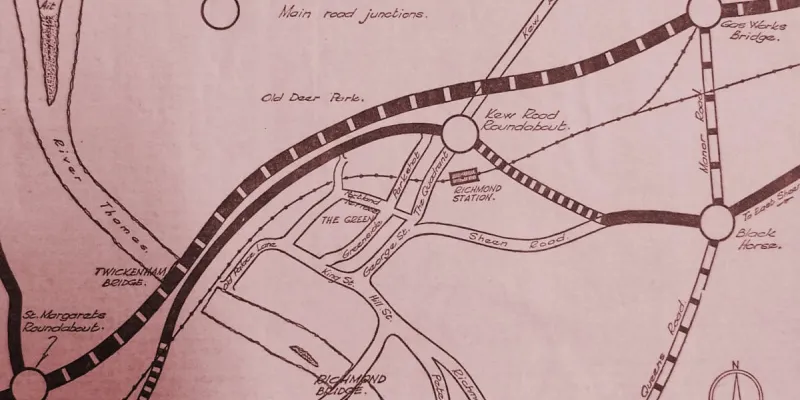 Surrey County Council's revised 1965 plan for Richmond. Click to enlarge