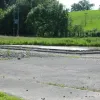 On the opposite side of the road is this abandoned something. No idea what it was.