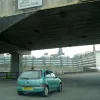 The underpass beneath the Ring Road. We've got four lanes now — two from the carriageway to our left in the last photo have now joined. What did those signs on the bridge parapet say? Were they important?