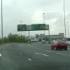 You could be forgiven for thinking the sliproad just ends in mid air — but no, it's just a blind crest!