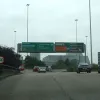 Approaching the Ring Road again, four lanes go over a small hump and then split in two. Let's carry on around towards junction 4.