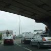 Here's the strange sliproad crossover as we head towards the anticlockwise carriageway.
