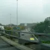 In fact, we're on the middle level of three in this junction. We're approaching the roundabout already.