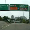 Quickly loop around and we're about to use the only junction 3 slip we haven't bagged yet, the entry to the anticlockwise carriageway. And we're about to drop off a cliff, by the looks of it.