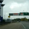 The anticlockwise exit for 7 — it just vanishes! Take a look on the left at the small street lights. These crop up all over the western section of Ring Road and — though they might seem to exist to light footpaths — are actually the sliproad lights.