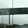 Having set off from junction 1, there's an immediate exit on the left — it's junction 2! This gantry signing is standard all the way around.
