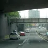 Underneath junction 5, with some seriously chunky flyovers. The underpasses are the most claustrophobic parts of the road, though all of it is packed into as small a space as possible.