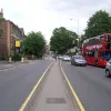 The north-eastern corner of the ring road is more of a terminus really, something that a ring road probably shouldn't have. Looking north, the dual carriageway collapses quickly to a suburban street, the non-primary A212 towards Selhurst.