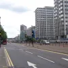 A few paces on and another junction, this time at Sydenham Road. The central tram lane is clearer here. This picture also gives a better view of just how vast and windswept this whole road is - and from a pedestrian's point of view, incredibly hard to cross.
