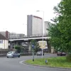 Duppas Hill Roundabout beneath The Croydon Flyover forms the start of the west side of the Croydon Ring Road, which is to the left of this picture. The semi-detached house to the left is one of many that lie frighteningly close to this ugly junction.