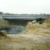 Longthorpe Lane Bridge, a structure required to carry a side road over the Lofthouse cutting. Photograph taken 8 August 1998.