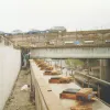 The elastomeric bearings shortly before the beams were placed. Photograph taken September 1998.