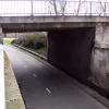 One of the two underpasses (the other being behind the camera). Across the top here is the flyover connecting the A41 south with the A552 west. This flyover is the A5227, an A-road running to about 200 metres which is elevated for almost its full length.