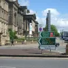 The road directly ahead is pedestrianised, but at one time this was a through route to the tunnel mouth. Traffic would have passed rather grandly in front of Liverpool's handsome museums and libraries as it entered the city.