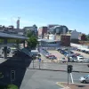 The northbound flyover was considered particularly innovative when it opened, as it has a middle deck carrying pedestrians. The footbridge ends in the middle of nowhere, halfway along the flyover, with a set of steep steps down to the ground.
