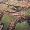Bamber Bridge roundabout, view south