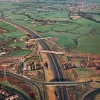 M61 interchange, wide view north