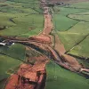 Hill House Farm and Sandy Lane overbridges, view east