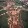 View east from Riley Green interchange to Stanworth rock cutting